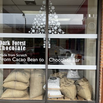 Dark Forest Chocolate Makers - Front exterior with view of the chocolate making process going on inside - Chocolatiers & Shops Near Me - Lancaster, New York Dark Forest Chocolate Makers - Front exterior with view of the chocolate making process going on inside - Chocolatiers & Shops Near Me - Lancaster, New York