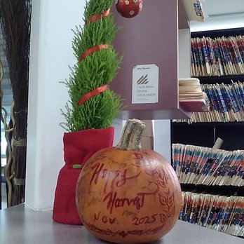 Glen Oaks Dental - Holiday decorations placed on the front of the office counter. Files of the patients in the back. - Cosmetic Dentists Near Me - Glendale, California