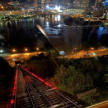 Duquesne Incline - The incline at night - Landmarks & Historical Buildings Near Me - Pittsburgh, Pennsylvania