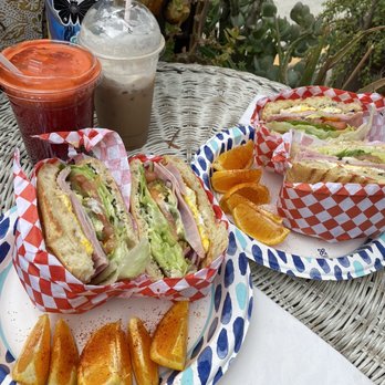 Zenaida's Cafe - Ham and egg Sandwich, ice coffee, cuatro en uno juice - Cafes Near Me - Los Angeles, California