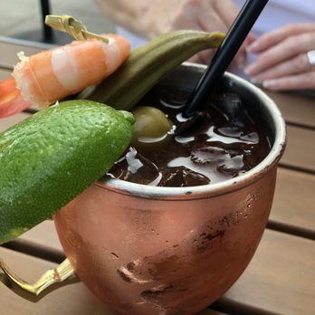 Fish City Grill - Bloody Mary - too spicy for our tastes. - Seafood Near Me - Allen, Texas