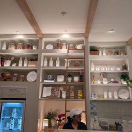 The wall behind the counter. Beautiful space.