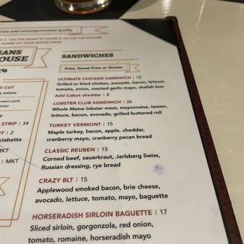 J Morgan's Steakhouse - Menu 2 - Steakhouses Near Me - Montpelier, Vermont