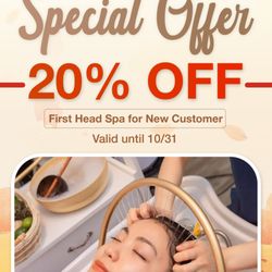 Cloud 9 Day Spa - SPECIAL OFFER ALERT 

 New to Cloud 9 Day Spa? Here's a treat just for you! 
‍FOR NEW CUSTOMERS: Enjoy 20% OFF YOUR FIRST HEAD