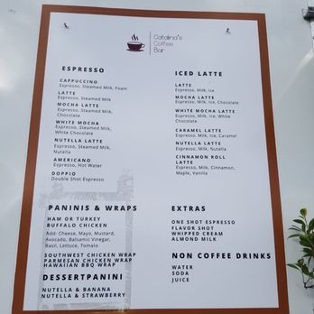 Catalina’s Coffee Bar - Menu - Food Trucks Near Me - Orlando, Florida Catalina’s Coffee Bar - Menu - Food Trucks Near Me - Orlando, Florida