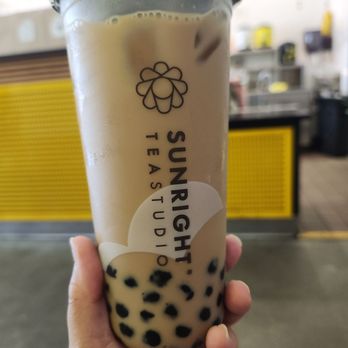 Sunright Tea Studio - Sunright Boba Milk Tea. Good flavor. But boba not chewy - Bubble Tea Near Me - Garden Grove, California Sunright Tea Studio - Sunright Boba Milk Tea. Good flavor. But boba not chewy - Bubble Tea Near Me - Garden Grove, California