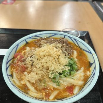 Marugame Udon - Spicy tomatama curry udon - Japanese Near Me - Los Angeles, California Marugame Udon - Spicy tomatama curry udon - Japanese Near Me - Los Angeles, California