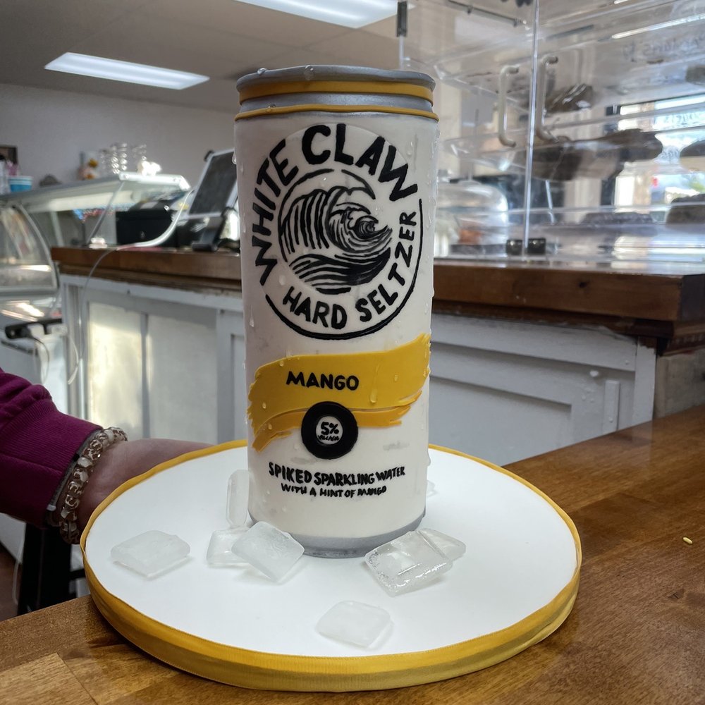 Amazing custom White Claw Mango birthday cake