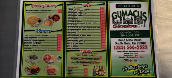 Menu photo 7 Cenaduria Gumacus South Gate, CA Menu photo 7 Cenaduria Gumacus South Gate, CA