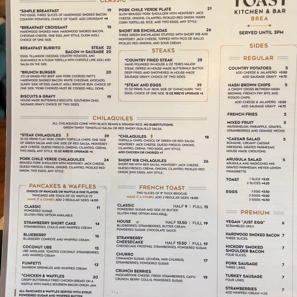 Toast Kitchen & Bar - Current Menu - Breakfast & Brunch Near Me - Brea, California Toast Kitchen & Bar - Current Menu - Breakfast & Brunch Near Me - Brea, California