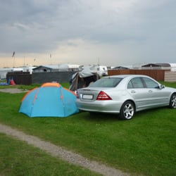 Damp Ostseecamping - Blick auf die Parzelle (links und rechts nicht belegt)