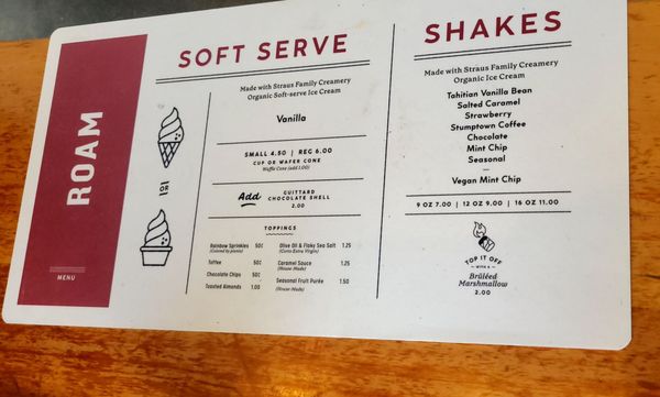 Menu photo 3 Roam Artisan Burgers San Ramon, CA