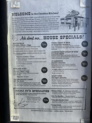 Menu photo 4 JT Country Kitchen Joshua Tree, CA
