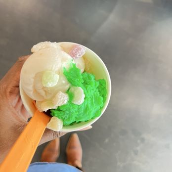 Churn And Bake Ice Cream - Lime and Basil + Lychee Sorbet - Ice Cream & Frozen Yogurt Near Me - Plano, Texas Churn And Bake Ice Cream - Lime and Basil + Lychee Sorbet - Ice Cream & Frozen Yogurt Near Me - Plano, Texas