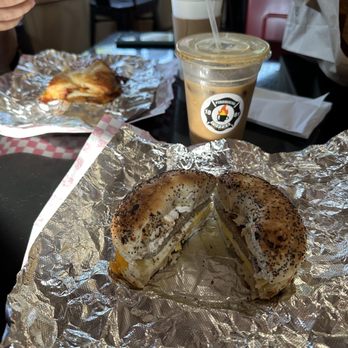 Firehouse Coffee - Sausage breakfast bagel & Iced Almond milk latte - Coffee & Tea Near Me - Hampton, Virginia Firehouse Coffee - Sausage breakfast bagel & Iced Almond milk latte - Coffee & Tea Near Me - Hampton, Virginia