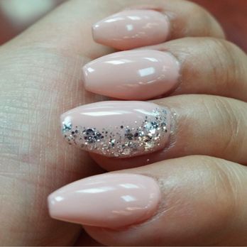 De Paris Nail Spa - nude peach with silver half moon detail - Skin Care Near Me - Newark, California De Paris Nail Spa - nude peach with silver half moon detail - Skin Care Near Me - Newark, California