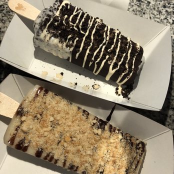 Pop In Artisan Pops - cookies & cream pop, and banana hazelnut pop - Desserts Near Me - Middletown, Delaware Pop In Artisan Pops - cookies & cream pop, and banana hazelnut pop - Desserts Near Me - Middletown, Delaware
