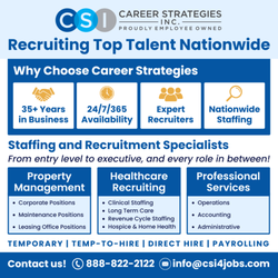 Career Strategies - We connect top talent with leading employers nationwide, specializing in Property Management, Healthcare, and Professional Services.