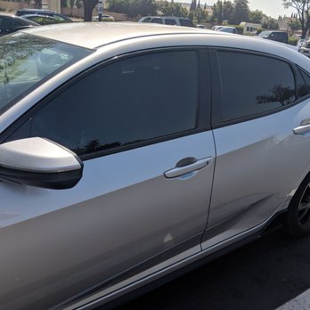 TintGuy - Side view of 2018 Honda Civic Hatchback Sport - Car Window Tinting Near Me - San Jose, California