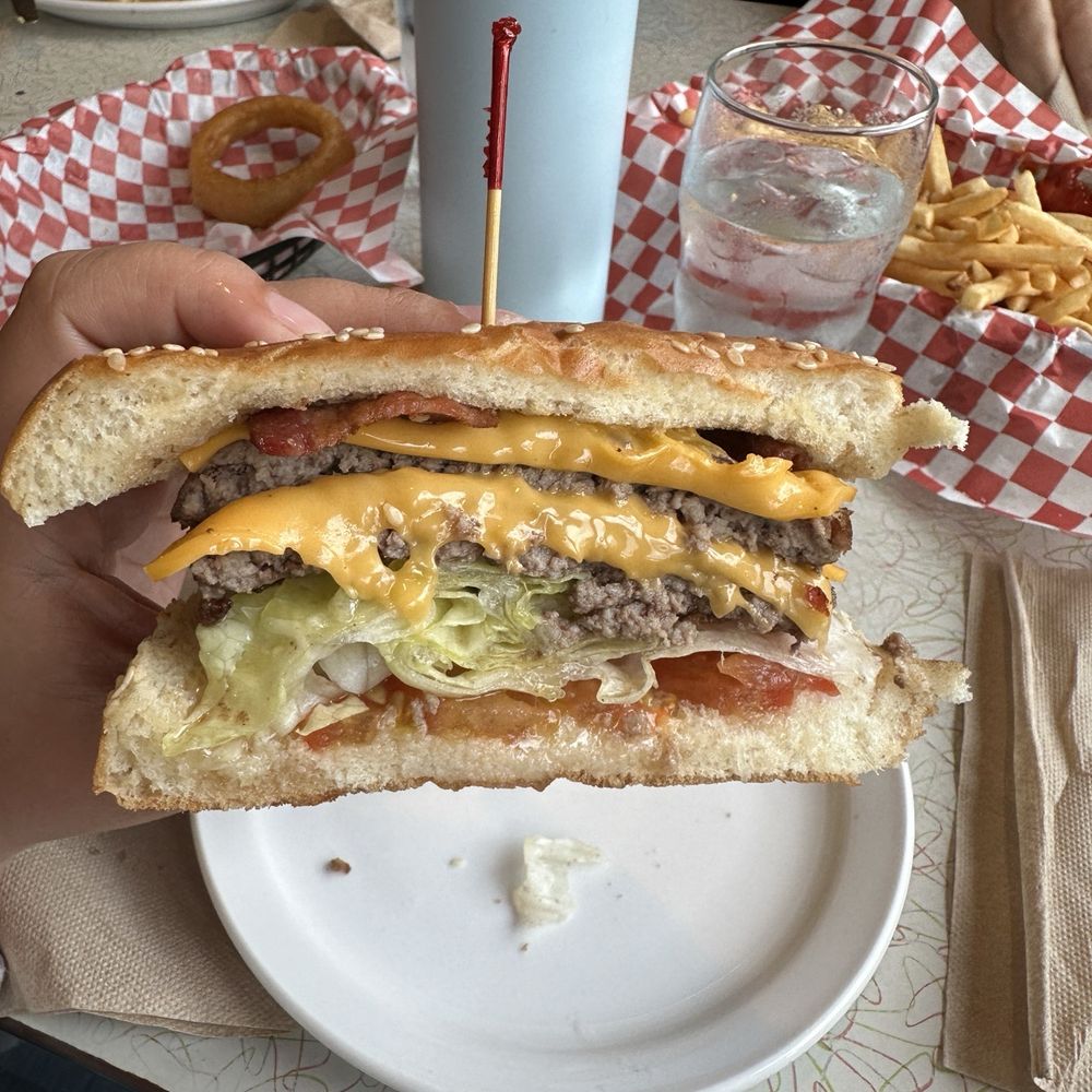 Skyline Restaurant - Double Patty & Double Cheese with bacon - Burgers Near Me - Portland, Oregon Skyline Restaurant - Double Patty & Double Cheese with bacon - Burgers Near Me - Portland, Oregon
