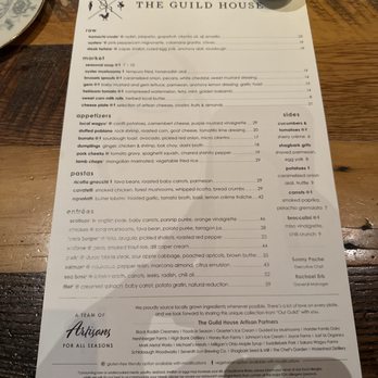 The Guild House - Menu - New American Near Me - Columbus, Ohio