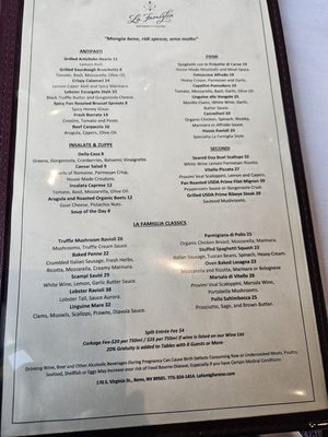 Menu photo 1 La Famiglia Reno, NV Menu photo 1 La Famiglia Reno, NV