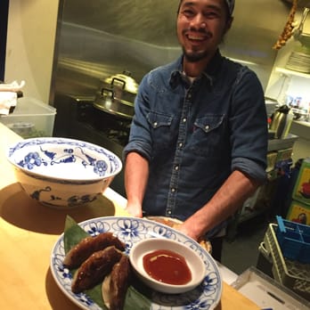 De Japanner - Tosao ( chef and part owner making me my very own Apple pie gyoza) - Japanese Near Me - Amsterdam, New Hampshire
