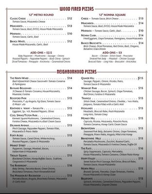 Menu photo 5 La Pizzeria Metro Wilmington, DE