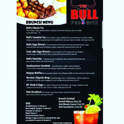 Menu photo 1 The Bull Pub and Grill Toronto, ON Menu photo 1 The Bull Pub and Grill Toronto, ON