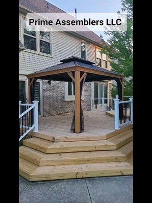 Gazebo Assembly - Whether big or small, our gazebo assembly saves you from headaches. We leave your backyard looking flawless and ready for relaxing, partying, and more when we finish our work. We are fast, experienced, trustworthy, and efficient. Call us today to see for yourself!