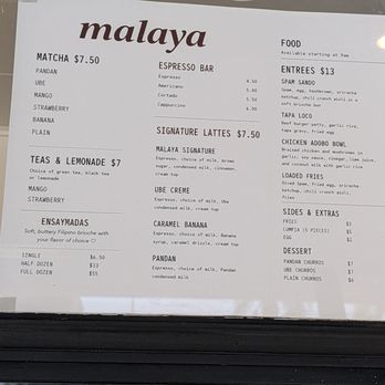 Malaya - Menu - Coffee & Tea Near Me - Arcadia, California Malaya - Menu - Coffee & Tea Near Me - Arcadia, California