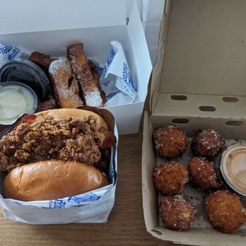 Butterbird - Butter bird, French toast sticks, tator tots - Salad Near Me - Watertown, Massachusetts
