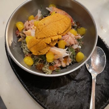 Kochi - Crab bibimbap - with sea urchin - tasting menu 6th course with supplement - Korean Near Me - New York, New York Kochi - Crab bibimbap - with sea urchin - tasting menu 6th course with supplement - Korean Near Me - New York, New York