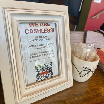 Kulture - Cashless, but cash for the waitstaff (wink) - Southern Near Me - Houston, Texas