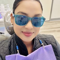 Family Dental Care By Dr Soler - Picked out the aqua glasses prior to starting dental work