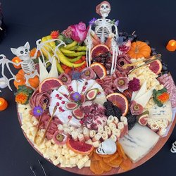 Chef Debby Private Chef Events. - Scary Skeleton Charcuterie Board.