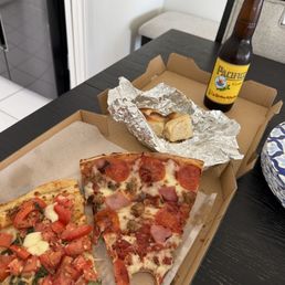 Meat lovers, and the bruschetta so good Meat lovers, and the bruschetta so good