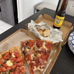 Meat lovers, and the bruschetta so good