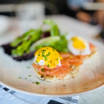 H Cafe - Added Smoked Salmon, tasty great! - Breakfast & Brunch Near Me - Los Angeles, California