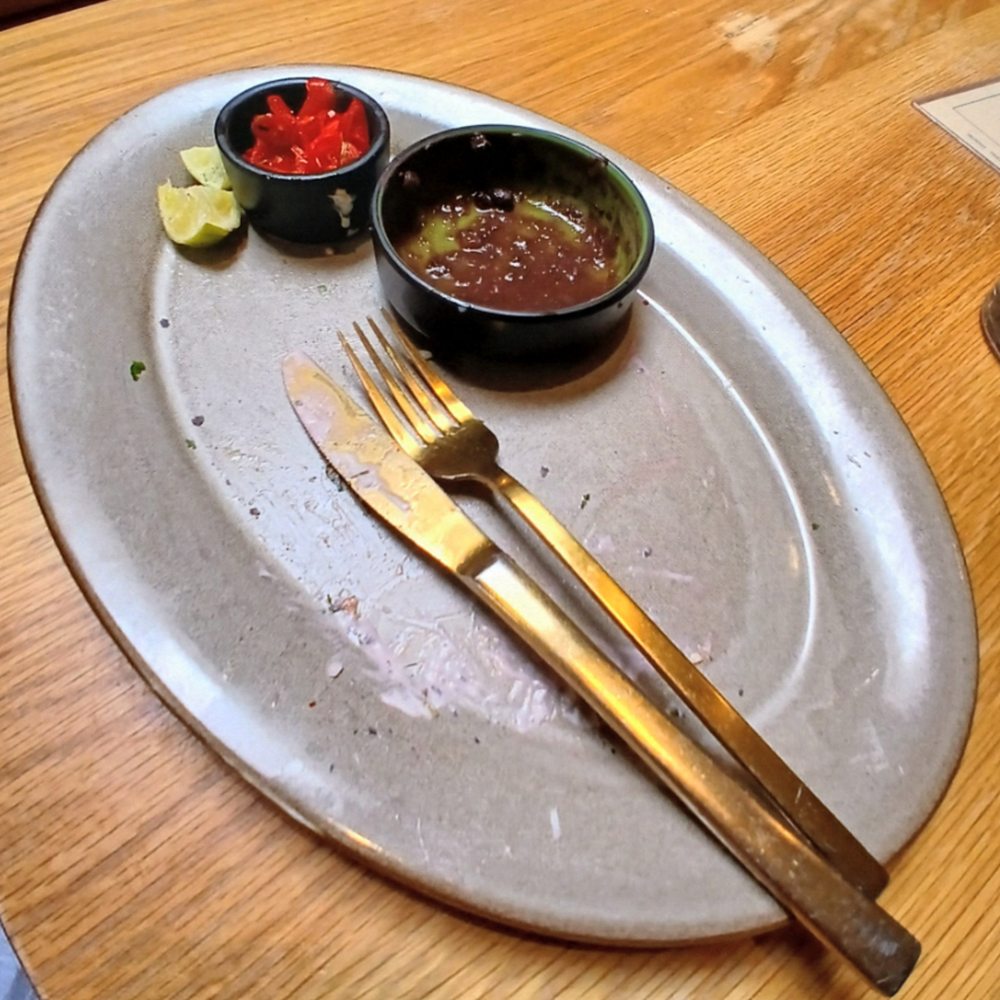 Honest we did not lick the plate