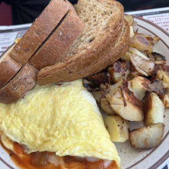 Prospect Diner - Special Fire roasted tomato chorizo omelette - Diners Near Me - Columbia, Pennsylvania Prospect Diner - Special Fire roasted tomato chorizo omelette - Diners Near Me - Columbia, Pennsylvania