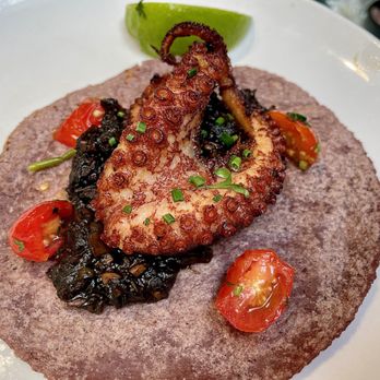 Holbox - Taco de Pulpo en su Tinta (grilled octopus taco) - Latin American Near Me - Los Angeles, California Holbox - Taco de Pulpo en su Tinta (grilled octopus taco) - Latin American Near Me - Los Angeles, California