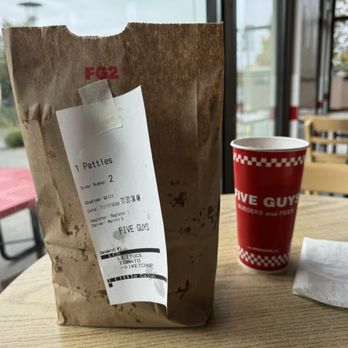 Five Guys - My order at Five Guys on November 17, 2024 - Burgers Near Me - Petaluma, California