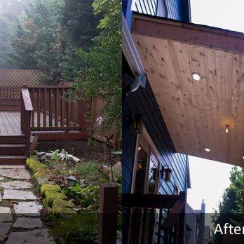 Cornerstone Maintenance - This deck cover provides a great deal of coverage over a deck that was once completely exposed to the elements. - General Contractors Near Me