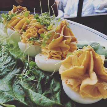 Jacob's Pickles - Most beautiful deviled eggs I've ever seen. - Comfort Food Near Me - New York, New York Jacob's Pickles - Most beautiful deviled eggs I've ever seen. - Comfort Food Near Me - New York, New York