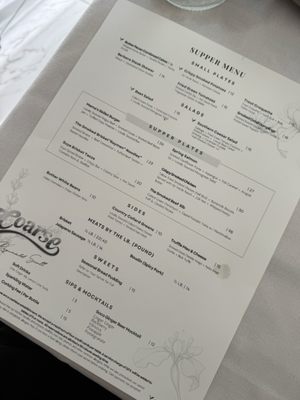 Menu photo 1 Coarse by Chef Reginald Scott Houston, TX