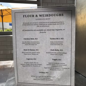 Flour & Weirdoughs - Sandwich Menu - Bakeries Near Me - Key Biscayne, Florida Flour & Weirdoughs - Sandwich Menu - Bakeries Near Me - Key Biscayne, Florida