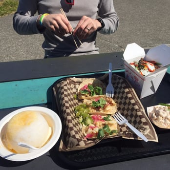 Marination Ma Kai - Shaved ice, fish tacos, kimchee fried rice, and Mac salad. Delicious! - Korean Near Me - Seattle, Washington Marination Ma Kai - Shaved ice, fish tacos, kimchee fried rice, and Mac salad. Delicious! - Korean Near Me - Seattle, Washington