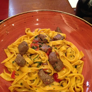 Cacciari's - Tagliatelle with fillet steak, cherry tomatoes and thyme - Italian Near Me - London, XGL Cacciari's - Tagliatelle with fillet steak, cherry tomatoes and thyme - Italian Near Me - London, XGL