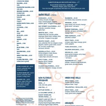 Union - Menu - Japanese Near Me - Chicago, Illinois Union - Menu - Japanese Near Me - Chicago, Illinois